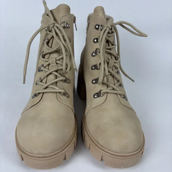 Sun Stone, Rutheep Faux Leather, Round Toe, Low Ankle Lug Bootie Women’s 10 - Picture 4 of 10